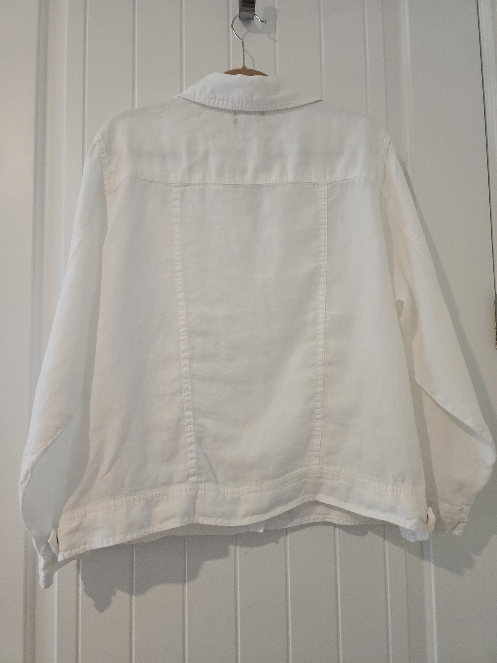 JONES & CO White Linen Jacket Size 2X- Classic Linen - Picture 4 of 5